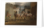 Four Roan Coach Horses with Two Grooms, 1792 by George Garrard