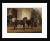 Two Black Coach Horses with a Coachman, 1791 by George Garrard