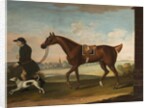 Squeaking Jenni Got by Sir Richard Grosvenor's 'Old Terror' with Sir P. B. Leicester's Groom and Hound, 1755 by Thomas of Pall Mall Butler