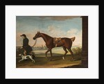 Squeaking Jenni Got by Sir Richard Grosvenor's 'Old Terror' with Sir P. B. Leicester's Groom and Hound, 1755 by Thomas of Pall Mall Butler