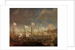 Mediterranean Seascape with Galleys by Kasper van Eyck