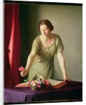 Girl Arranging Flowers, 1922 by William McGregor Paxton