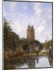 Dordrecht, the Grote Kerk from the Canal, 1884 by Eugene Louis Boudin