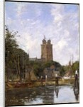 Dordrecht, the Grote Kerk from the Canal, 1884 by Eugene Louis Boudin