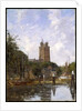 Dordrecht, the Grote Kerk from the Canal, 1884 by Eugene Louis Boudin