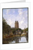 Dordrecht, the Grote Kerk from the Canal, 1884 by Eugene Louis Boudin