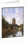 Dordrecht, the Grote Kerk from the Canal, 1884 by Eugene Louis Boudin