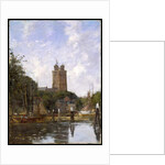 Dordrecht, the Grote Kerk from the Canal, 1884 by Eugene Louis Boudin