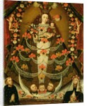 Virgin of Pomata with St. Nicholas of Tolentino and St. Rose of Lima by School Peruvian
