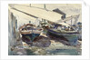 Boats Drawn Up by John Singer Sargent
