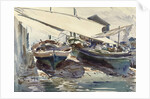 Boats Drawn Up by John Singer Sargent