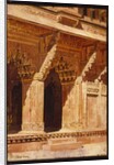 Curiously Wrought Red Sandstone Arches, Fort Agra, India, c.1885-95 by Edwin Lord Weeks