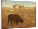 Evening Glow, the Old Red Cow, early to mid 1870s by Albert Pinkham Ryder