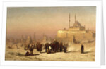 On the Way between Old and New Cairo, Citadel Mosque of Mohammed Ali, and Tombs of the Mamelukes, 1872 by Louis Comfort Tiffany