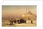 On the Way between Old and New Cairo, Citadel Mosque of Mohammed Ali, and Tombs of the Mamelukes, 1872 by Louis Comfort Tiffany
