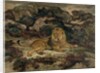 Lion Reclining by Antoine Louis Barye