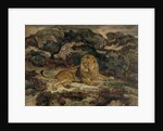 Lion Reclining by Antoine Louis Barye