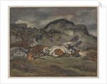 Rolling Tiger, c.1840 by Antoine Louis Barye