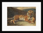 Tiger Reclining by Antoine Louis Barye