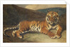Tiger Reclining by Antoine Louis Barye