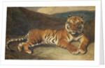 Tiger Reclining by Antoine Louis Barye