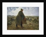 Shepherd Tending His Flock by Jean-Francois Millet