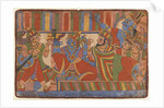 Krishna counsels the Pandava leaders, c.1830-50 by Indian School