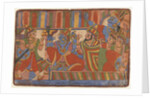 Krishna counsels the Pandava leaders, c.1830-50 by Indian School