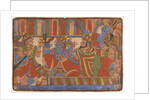 Krishna counsels the Pandava leaders, c.1830-50 by Indian School