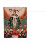 The Virgin Mary with Indian donors, 1752 by Bolivian School