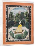 Man meditating in a garden setting, c.1820-40 by Indian School