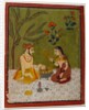 Couple seated under a tree, c.1700 by School Indian