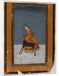 Lady with a black buck, c.1750 by Indian School