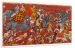 Battle scene from a Bhagavata Purana series, c.1625-50 by Indian School