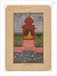 Kamodani Ragini, page from a dispersed Ragamala series, c.1800 by School Indian