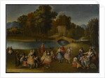 A Merry Company on the Banks of the Rímac River, 1785-1800 by Lima School
