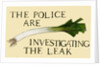 The police are investigating the leak by Sarah Thompson-Engels