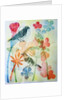 Two birds and flowers,2019 by Sarah Thompson-Engels