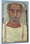 Mummy portrait of a man, c.250-300 AD by Roman Period Egyptian
