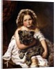 Young girl with her dog by English School