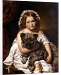 Young girl with her dog by English School
