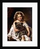 Young girl with her dog by English School