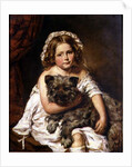 Young girl with her dog by English School