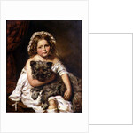 Young girl with her dog by English School