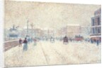 Le Pont-Neuf sous la neige by Albert Dubois-Pillet