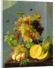 Still Life with Basket of Grapes & Melons, 1815 by Jean-Georges Hirn