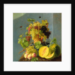 Still Life with Basket of Grapes & Melons, 1815 by Jean-Georges Hirn