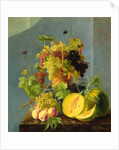 Still Life with Basket of Grapes & Melons, 1815 by Jean-Georges Hirn