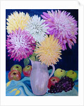 Autumn; Giant Dahlias and Fruit 2012 by Joan Thewsey