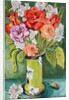 Carnations and Alstroemeria in an Art Nouveau Vase, 2011 by Joan Thewsey